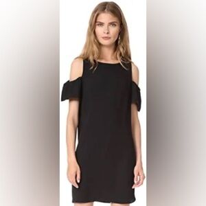 Amanda Uprichard Dryden Cold Shoulder Dress- black - medium